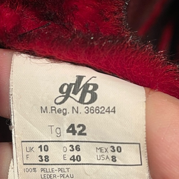 Caractère Belgian red and black shearling petit winter coat - Picture 3 of 7